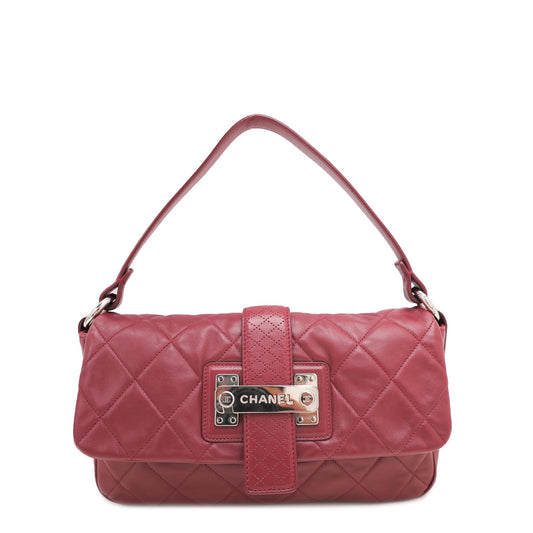 Chanel Maroon Paris-Londres Door-Latch Flap Bag