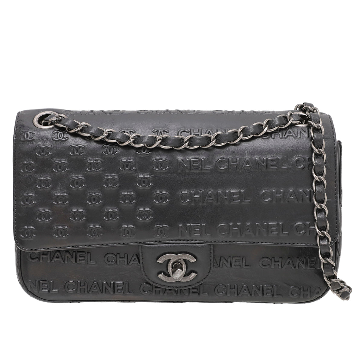 Chanel Black Paris Dallas Logo Flap Bag
