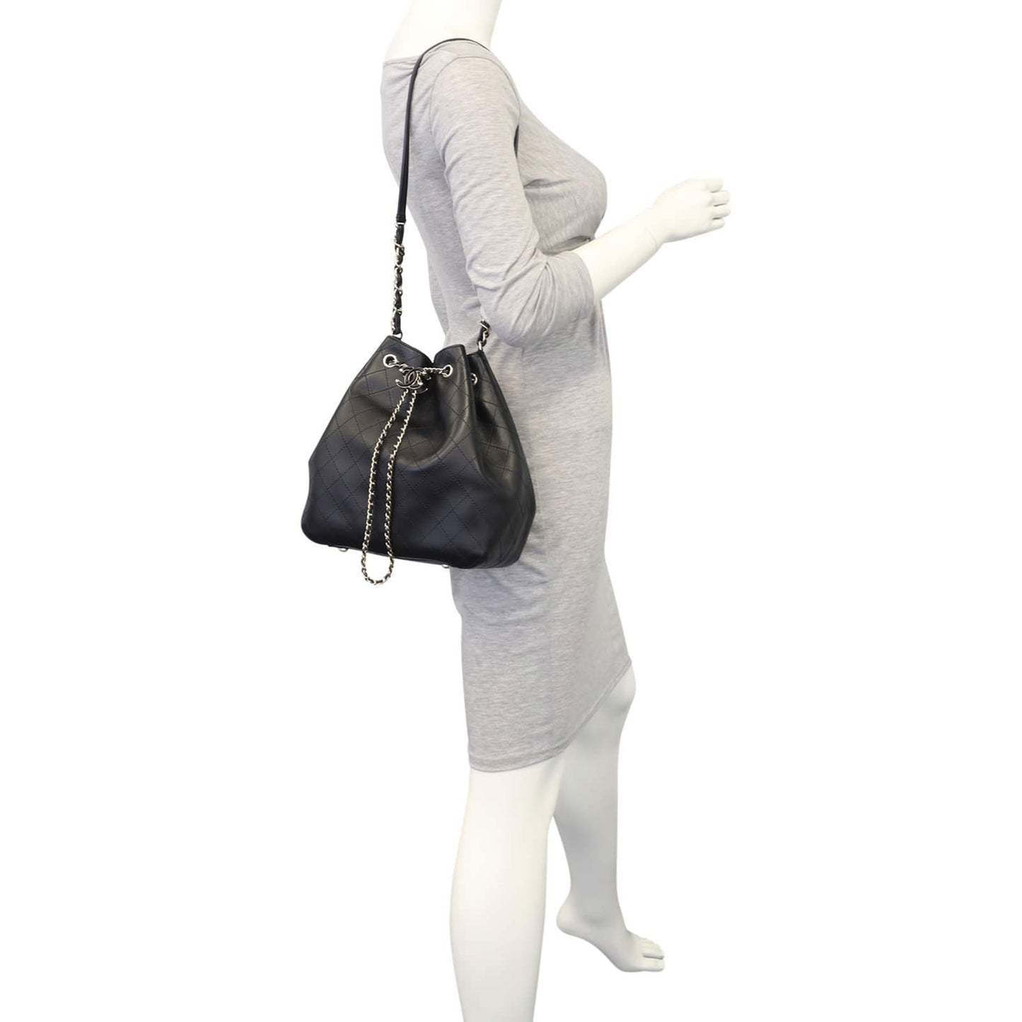 Chanel Quilted CC Drawstring Bucket Bag | 27 Series