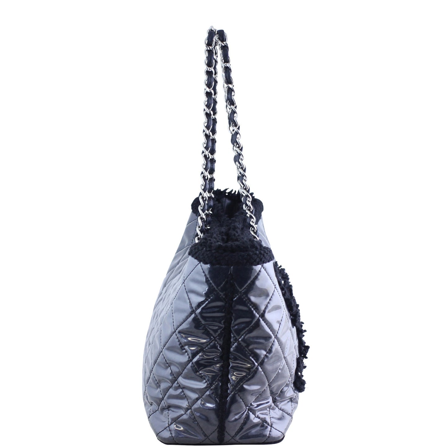 Chanel Quilted Vinyl and Tweed Tote