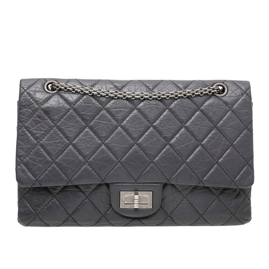 Chanel Dark Blue 2.55 Reissue 227 Flap Maxi Bag