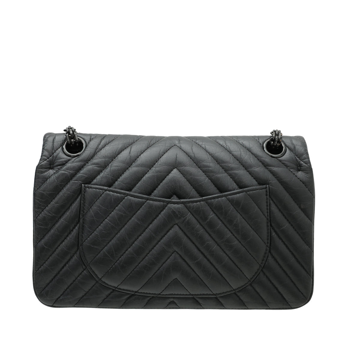 Chanel Black Reissue So Black Double Flap 255 Bag