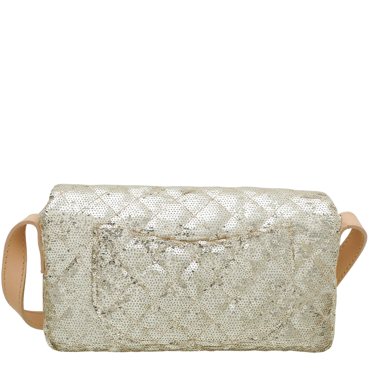 Chanel Metallic Gold Sequins Jute Reissue Messenger Bag