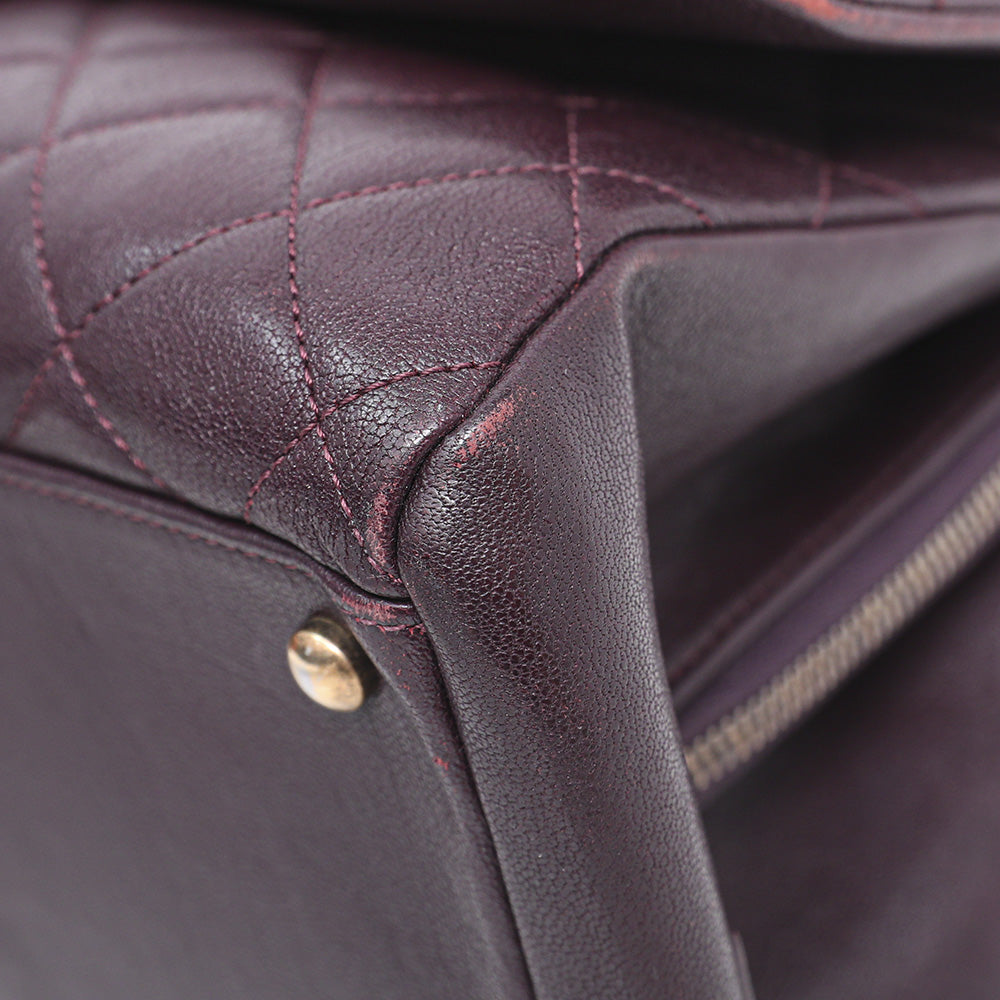Chanel Burgundy Trapezio Flap Bag