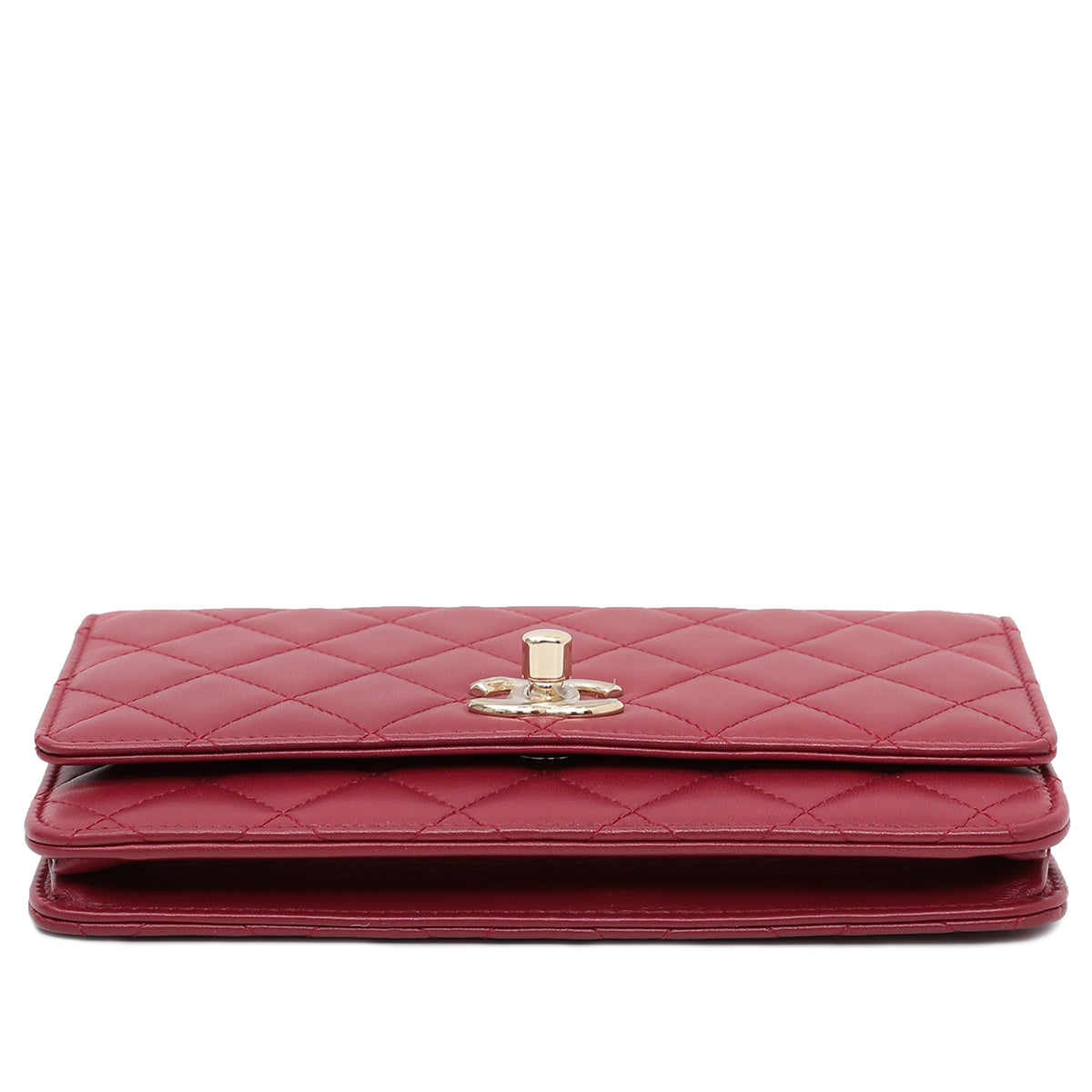 Chanel Red CC Trendy Wallet On Chain Bag
