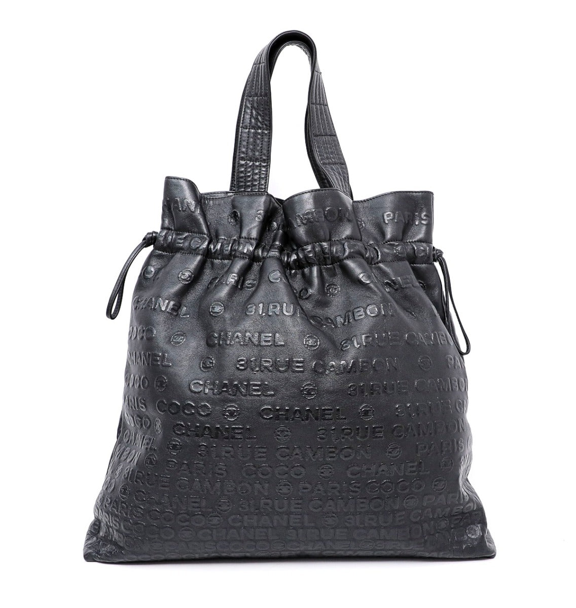 Chanel Black Unlimited Line Drawstring Tote