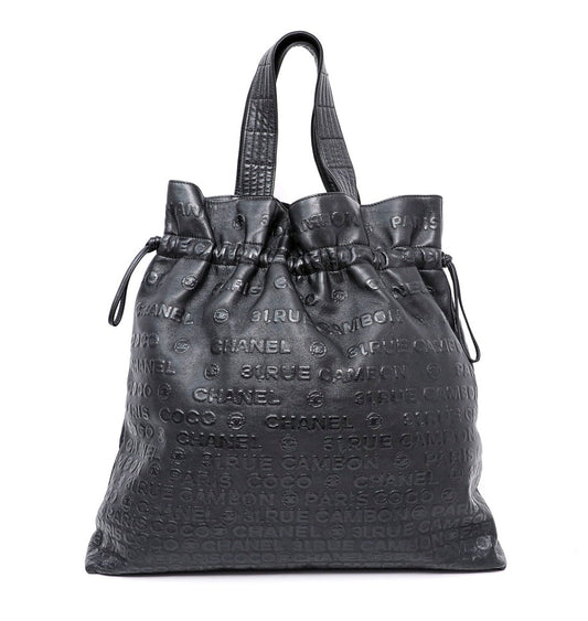 Chanel Black Unlimited Line Drawstring Tote