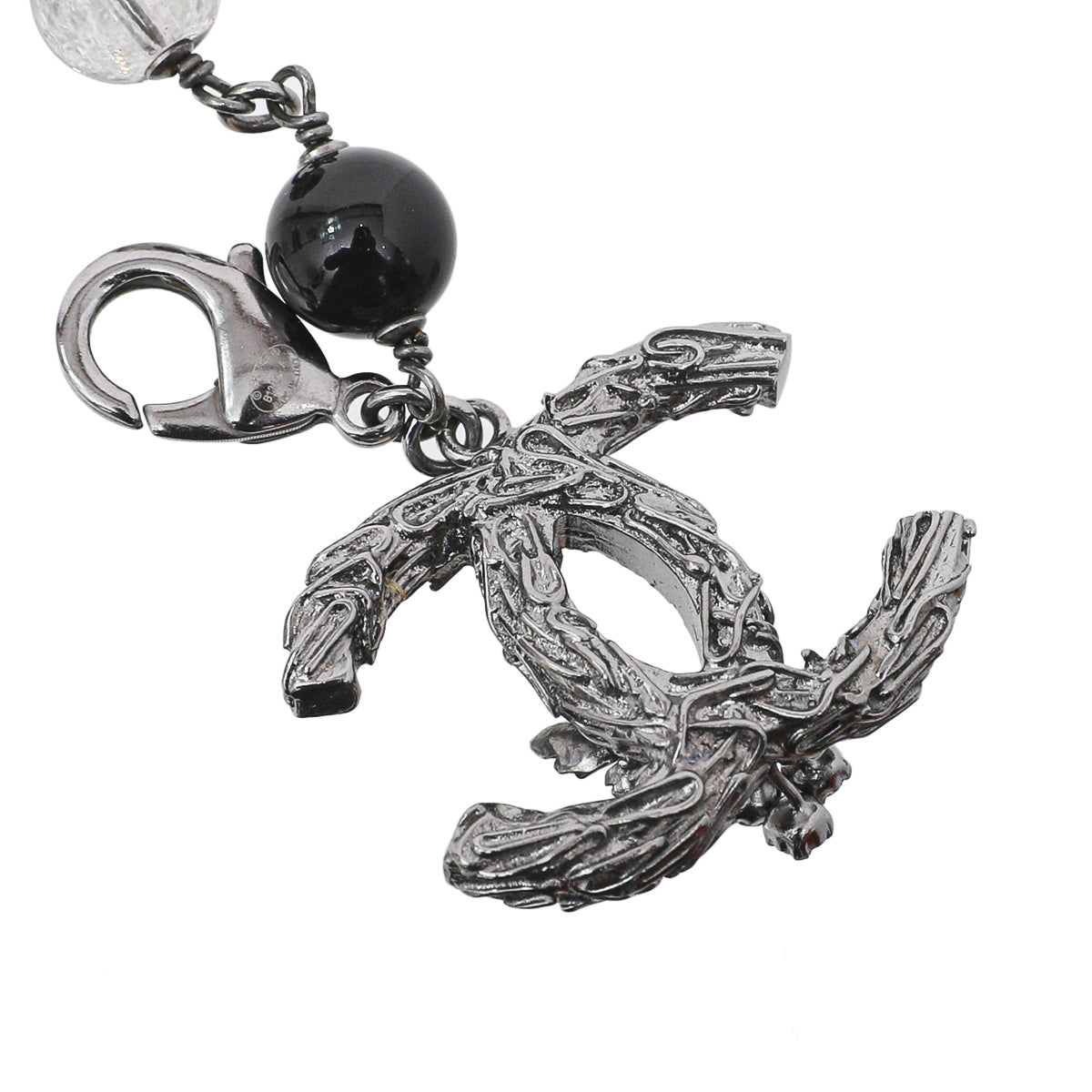 Chanel Ruthenium Vined CC Leaf Beaded Bracelet