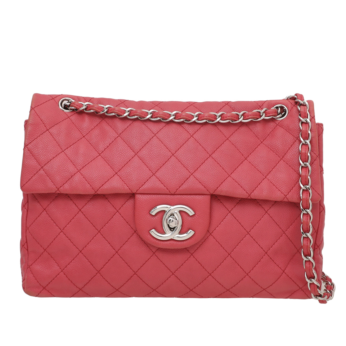 Chanel Red Washed Maxi Jumbo XL Bag