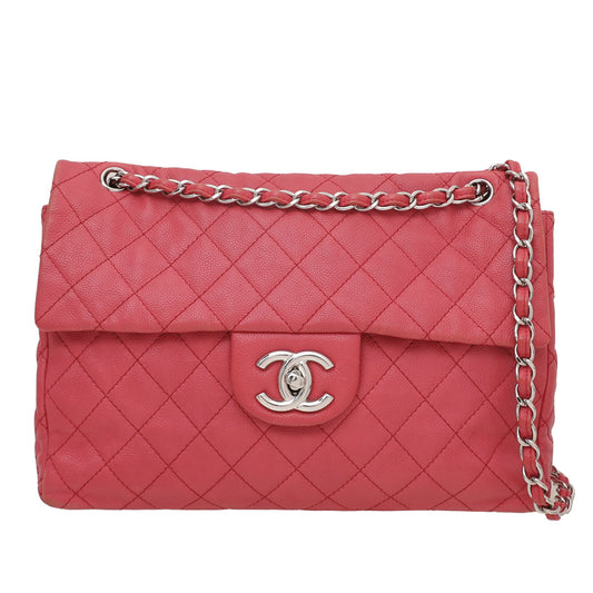 Chanel Red Washed Maxi Jumbo XL Bag
