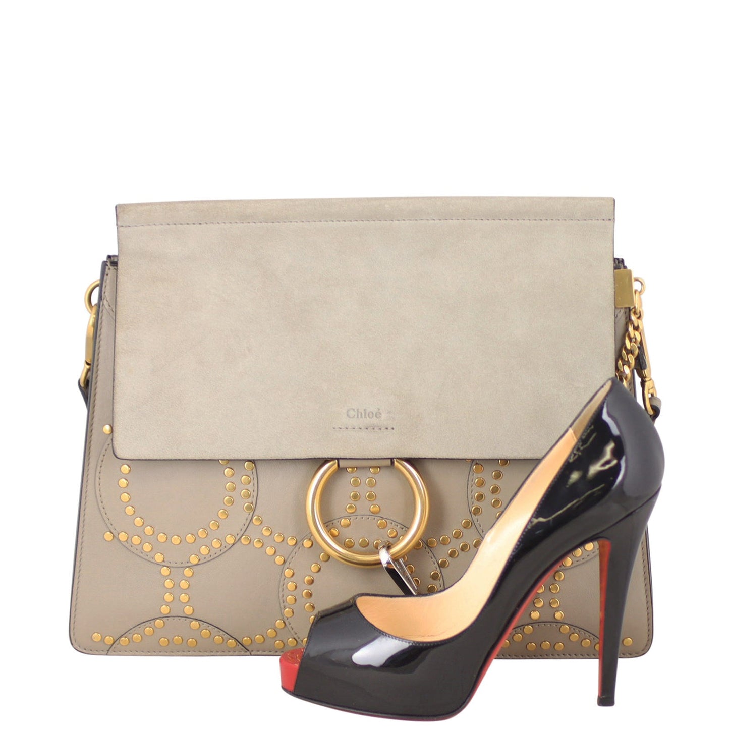 Chloé Faye Medium Studded Shoulder Bag
