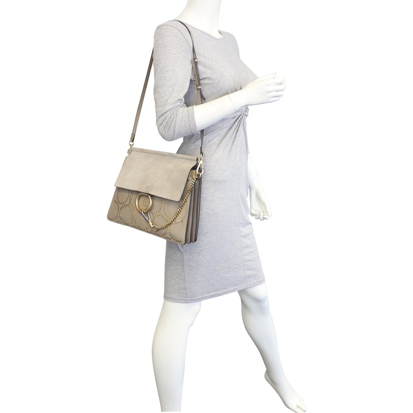 Chloé Faye Medium Studded Shoulder Bag