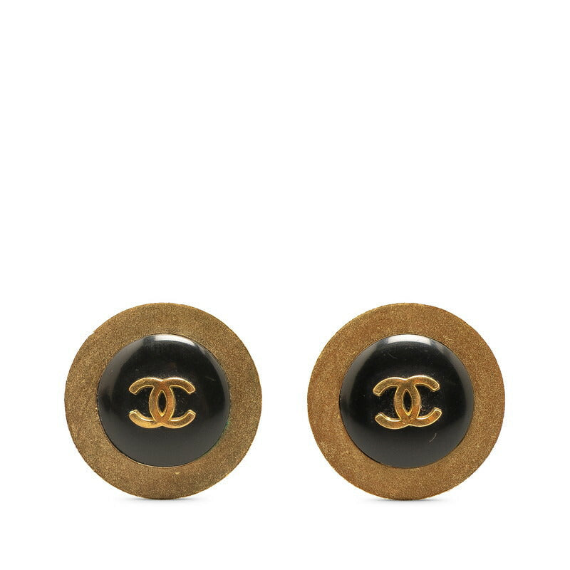 Chanel Gold Plated Coco Mark   Earrings 94P