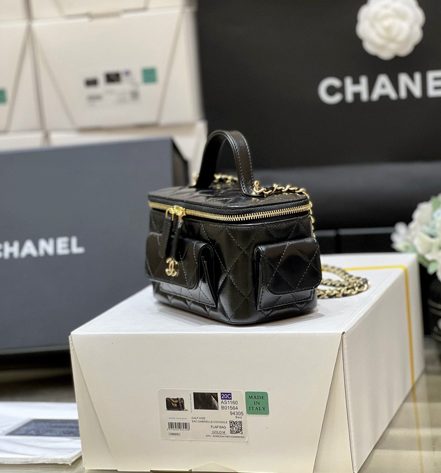 CHLVanity Bag With Strap Black For Women, Women’s Bags 6in/17cm AP3017 B09208 94305