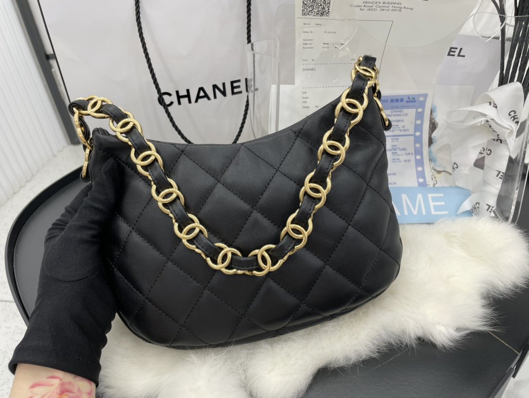 CHLHobo Handbag Black For Women Bags 9.4in/24cm AS3562 B09178 94305