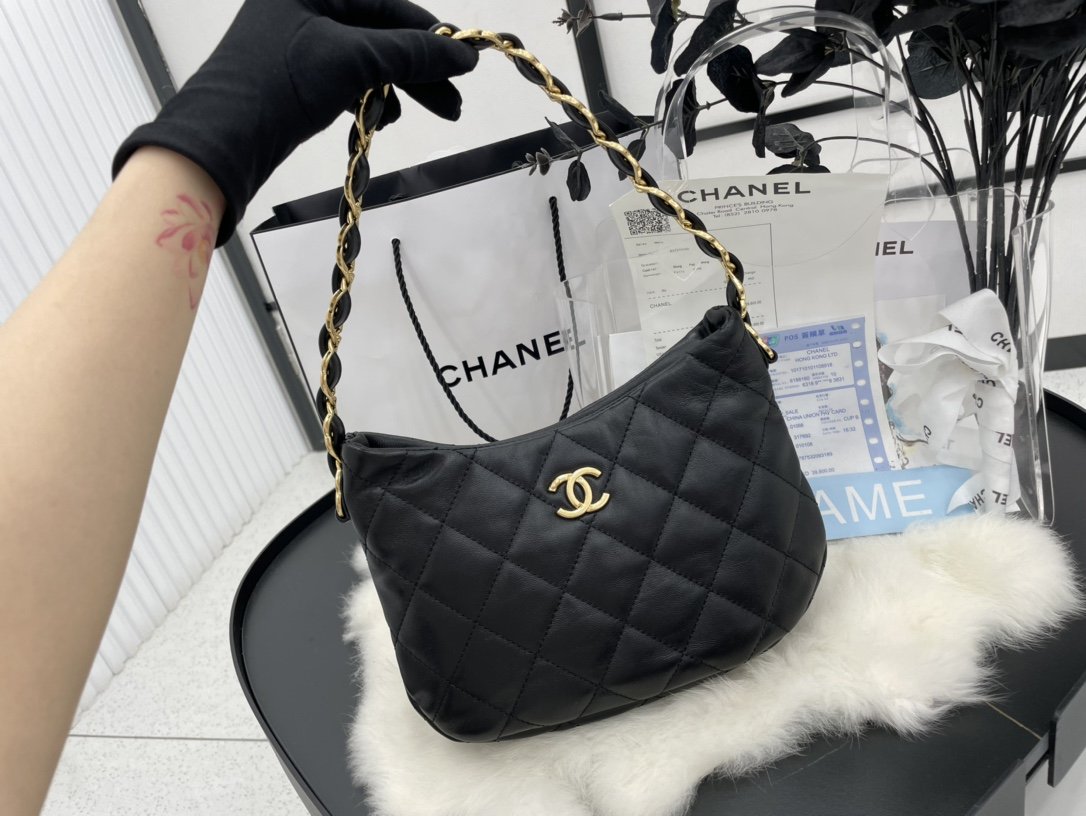 CHLHobo Handbag Black For Women Bags 9.4in/24cm AS3562 B09178 94305