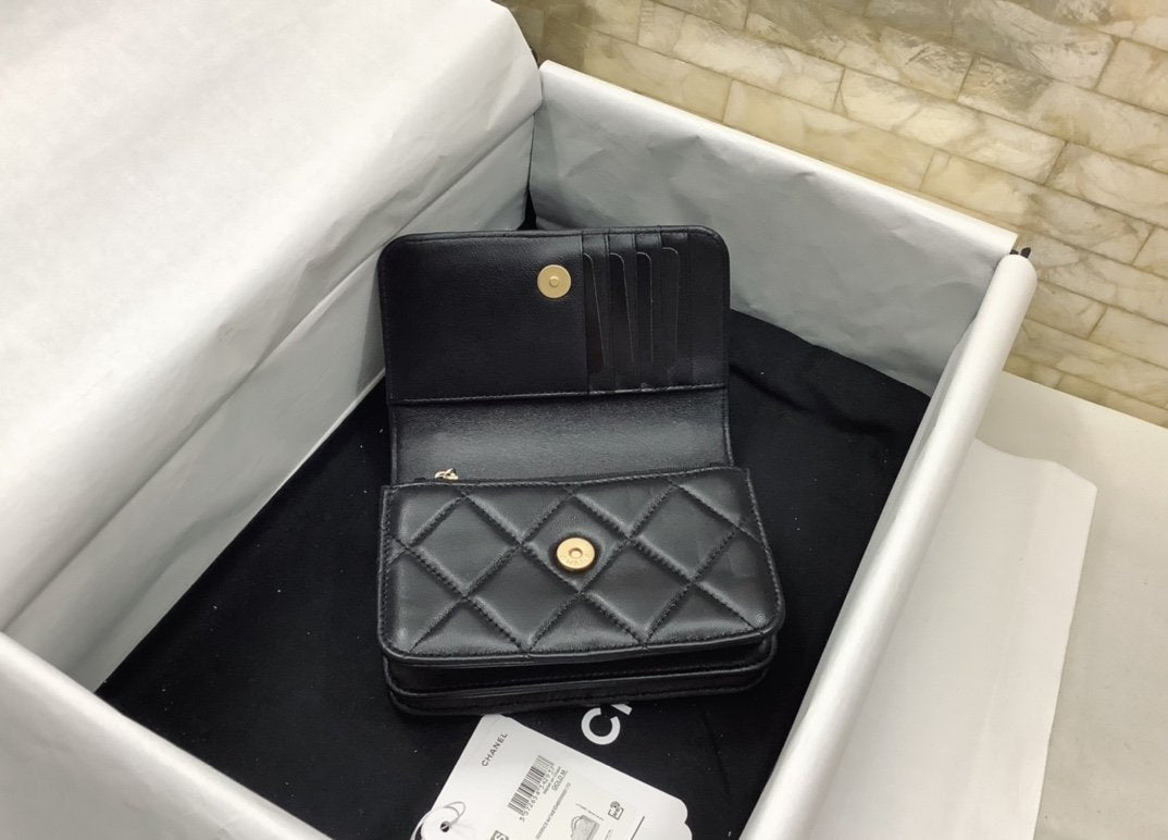 CHLSpring And Summer 22C Black For Women Bags 6.1in/15.5cm