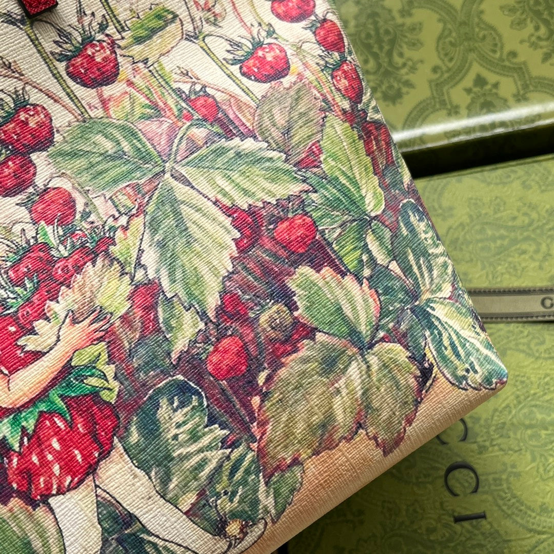 gg Children’s Tote Bag With Strawberry Fairy Print White For Women, Women’s Bags 7.9in/20cm gg‎