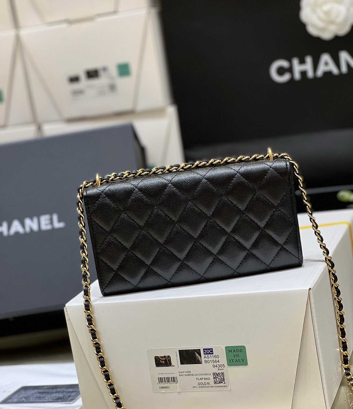 CHLSmall Coin Pocket WOC Shoulder Bag Black For Women Bags 7.9in/20cm