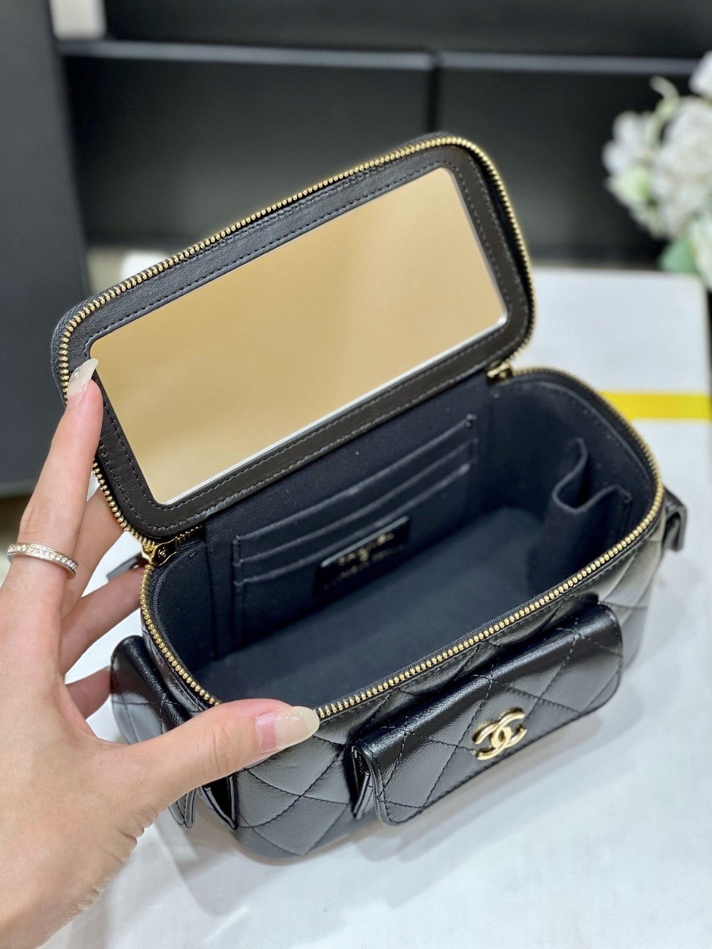 CHLVanity Bag With Strap Black For Women, Women’s Bags 6in/17cm AP3017 B09208 94305
