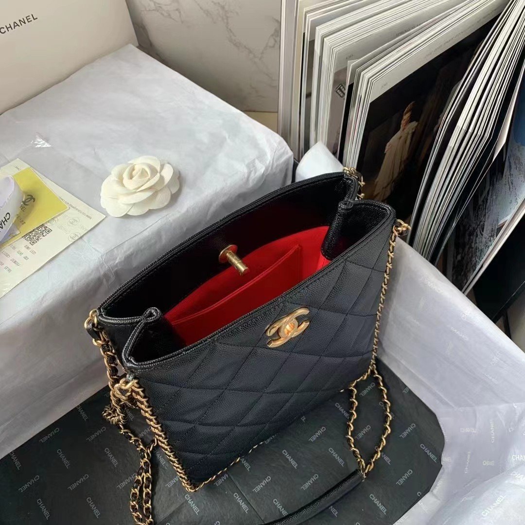 CHLSmall Shopping Bag Black For Women Bags 9in/23cm AS3470 B08850 94305