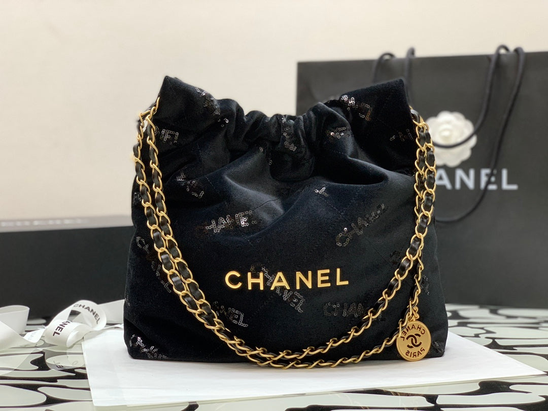 CHLSmall CHL22 Handbag Black For Women Bags 11.8in/30cm