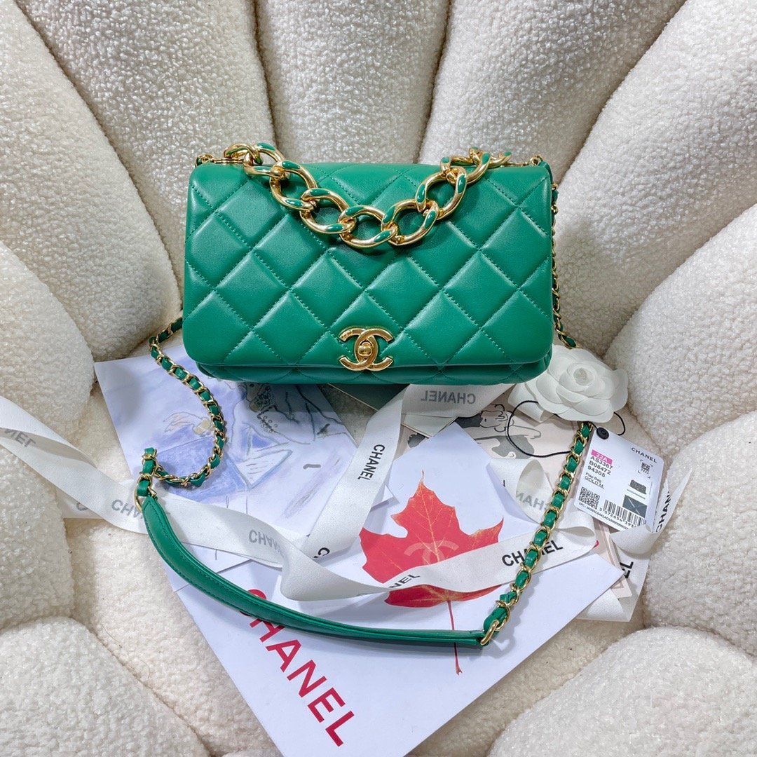 CHLLarge Top Qualityap Bag Gold Hardware Green For Women Handbags, Shoulder Bags 9.1in/23cm AS3367