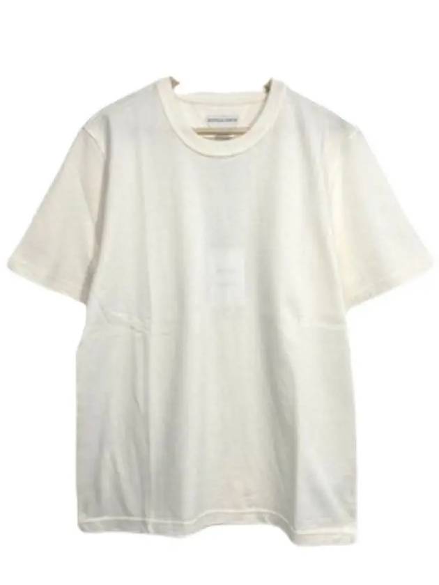 Luxury Bottega Veneta Men's Classic Short Sleeve T-Shirt Chalk