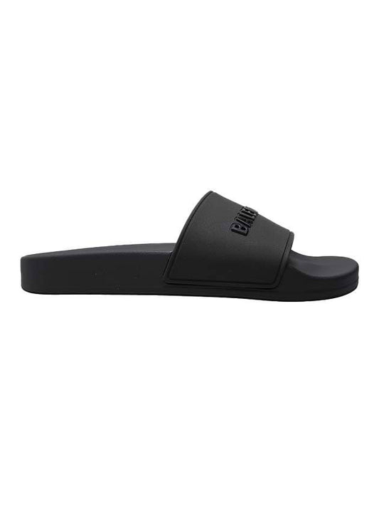 Luxury Balenciaga Trending 2025 Women's Logo Slide Slippers Black