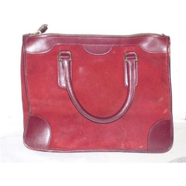 Gucci   Burgundy Leather Suede Satchel