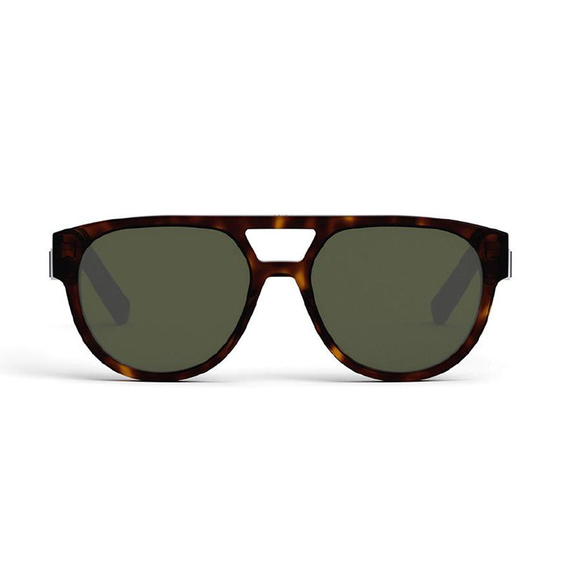 Dior Sunglasses Square Full Rim, Shiny Red Havana Frame and Green Lens DIORB23R1I20C0