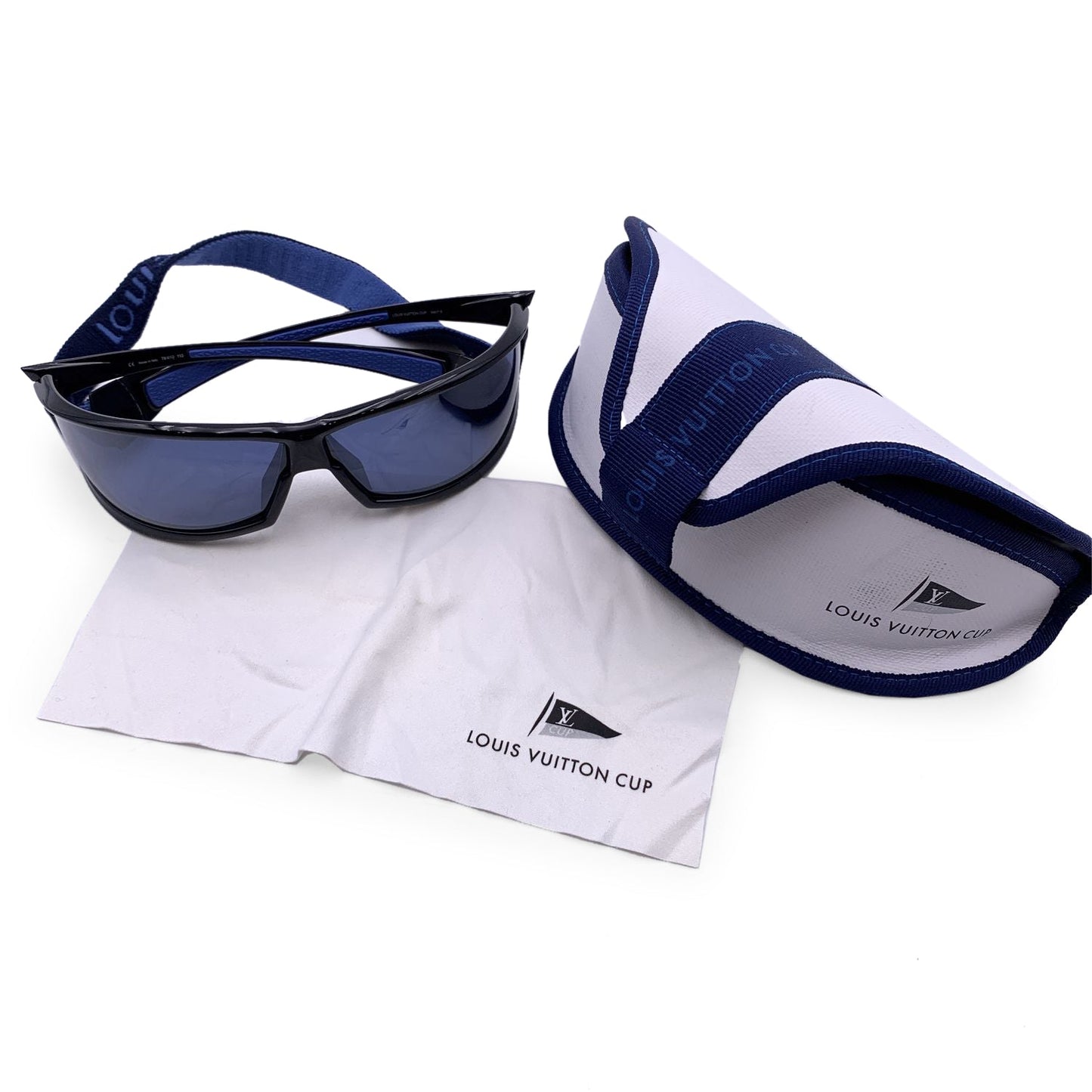 LOUIS VUITTON Lv Cup Blue M80715 Shield Sport Sunglasses 78/10