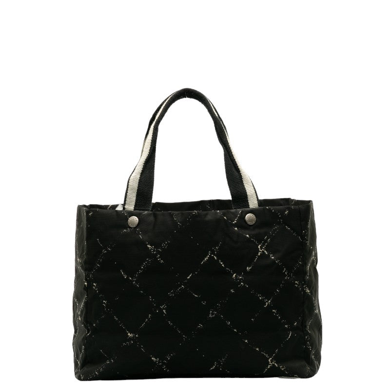 Chanel  Travel Line  Tooth Bag houlder Bag Black Nylon Lady Chanel