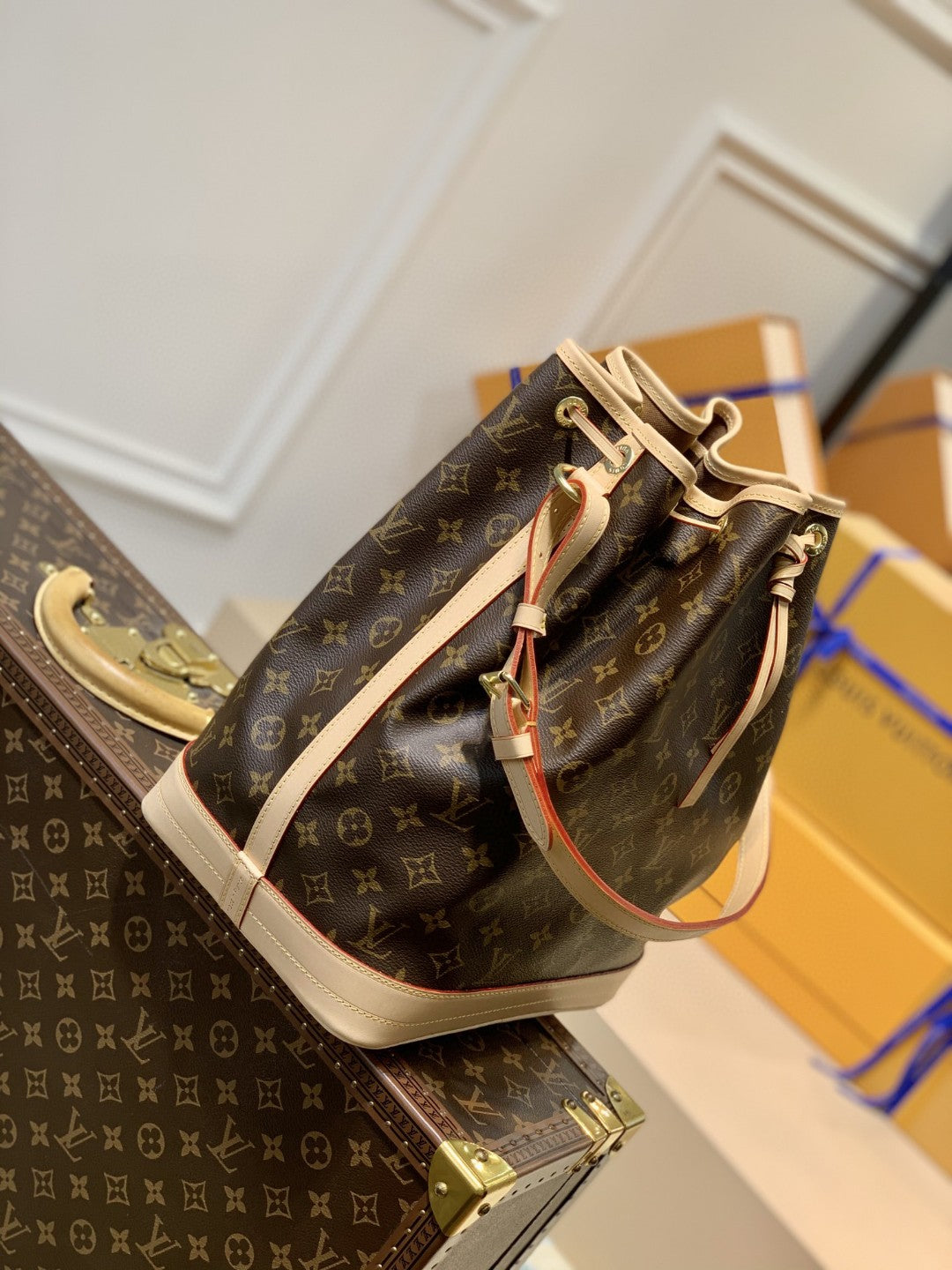 Top Quality Noé Bucket Bag Monogram Canvas For Women,  Shoulder Bags 13.4in/36cm Top Quality M42224