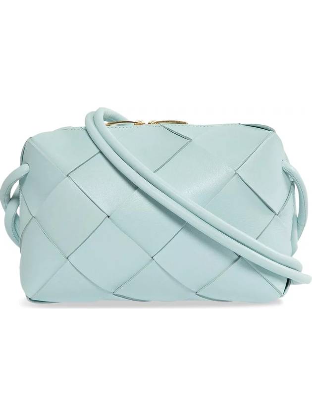 Luxury Bottega Veneta Cassette Intrecciato Small Cross Bag Light Blue
