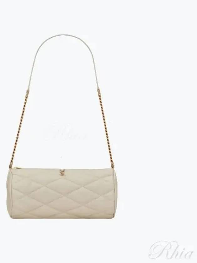 Luxury Saint Laurent Trending 2025 Tube Quilting Small Shoulder Bag   White