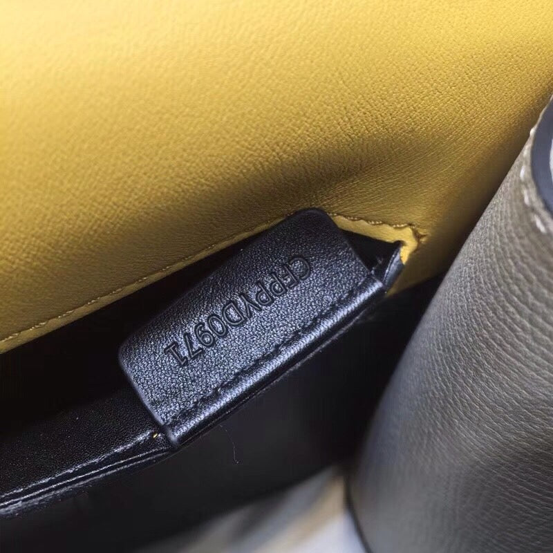 Top Quality Small Macken Colorblock Crossbody Beige/Yellow Bag For Women, Bags 9.5in/24cm