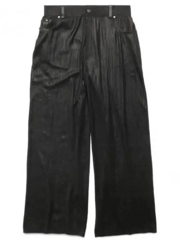 Luxury Balenciaga Trending 2025 Cotton High Waist Transparent Wide Pants Black