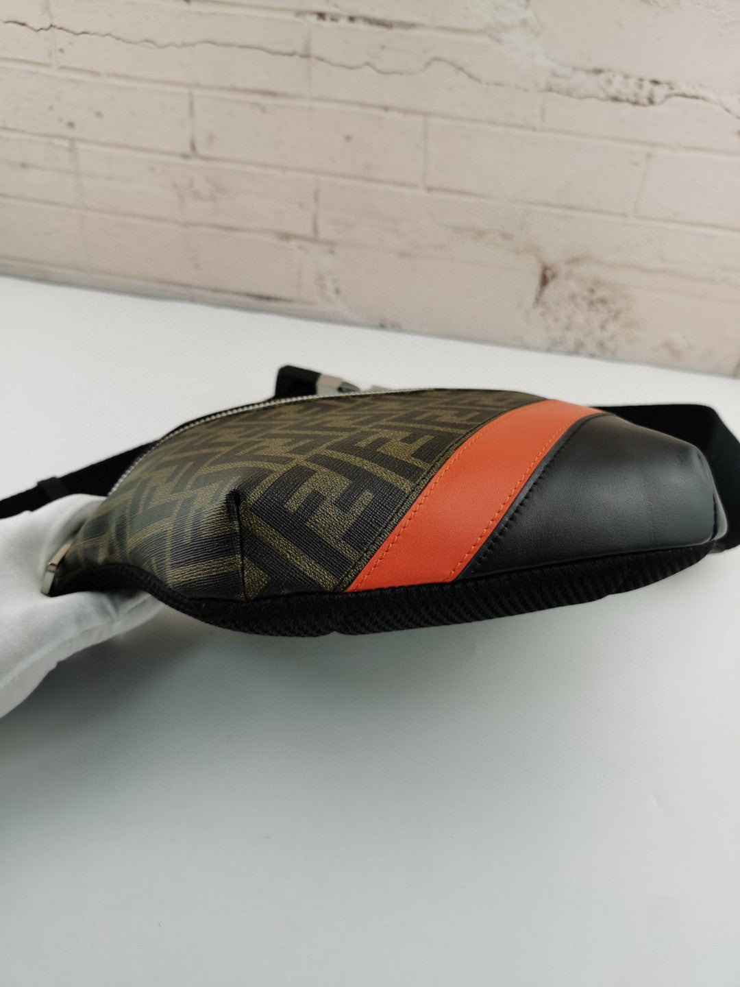 Top QualityTop Quality Belt Bag Khaki/Orange For Men, Men’s Bags 18.1in/46cm FF 7VA434