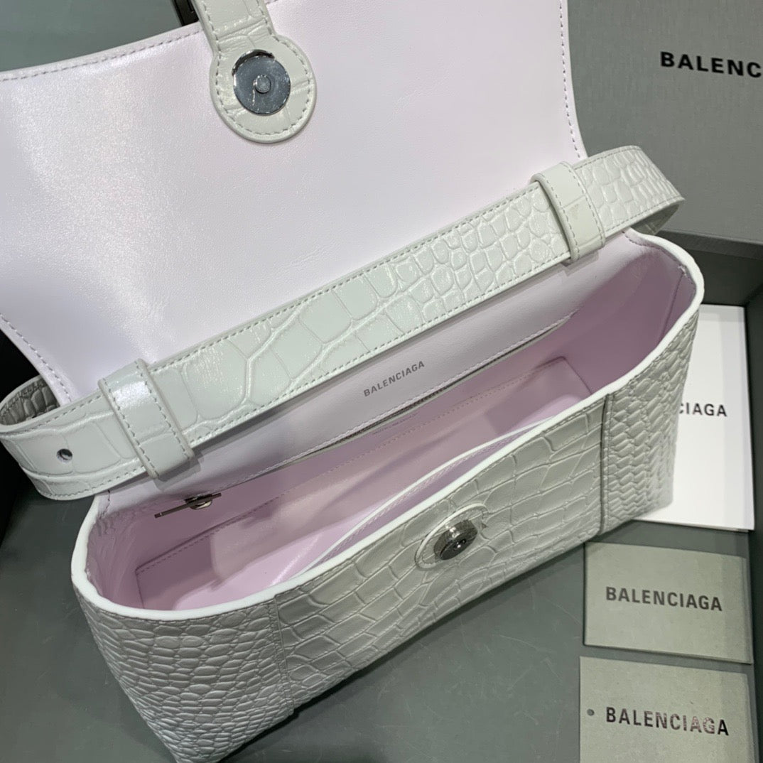 Top Quality Downtown Small Shoulder Bag In White, For Women,  Bags 11.8in/30cm