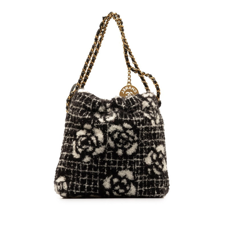 Chanel Camellia Coco Mark Logo Cotton 2way Bag