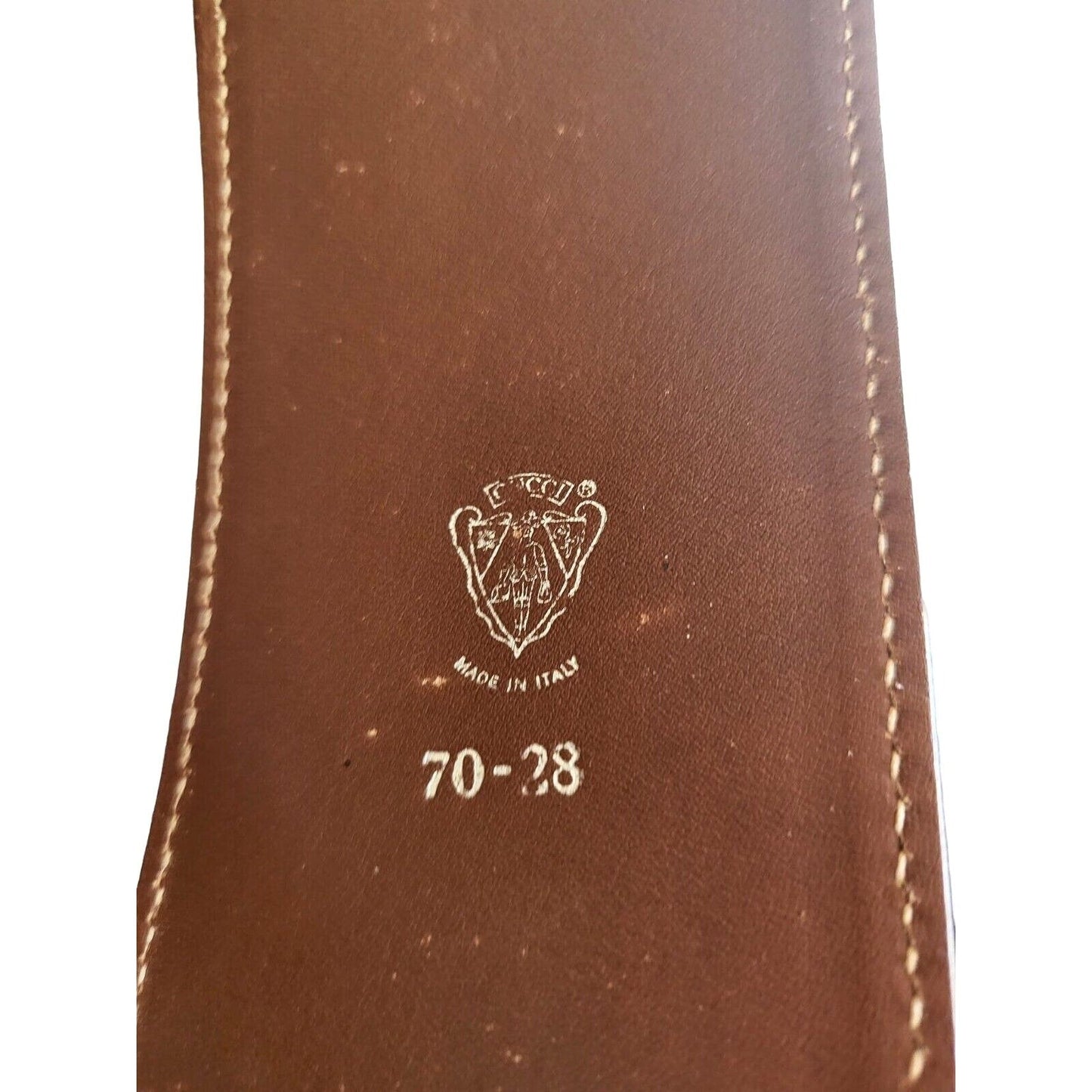 Gucci, wide, asymmetrical, brown crocodile & smooth leather belt with sterling silver hardware