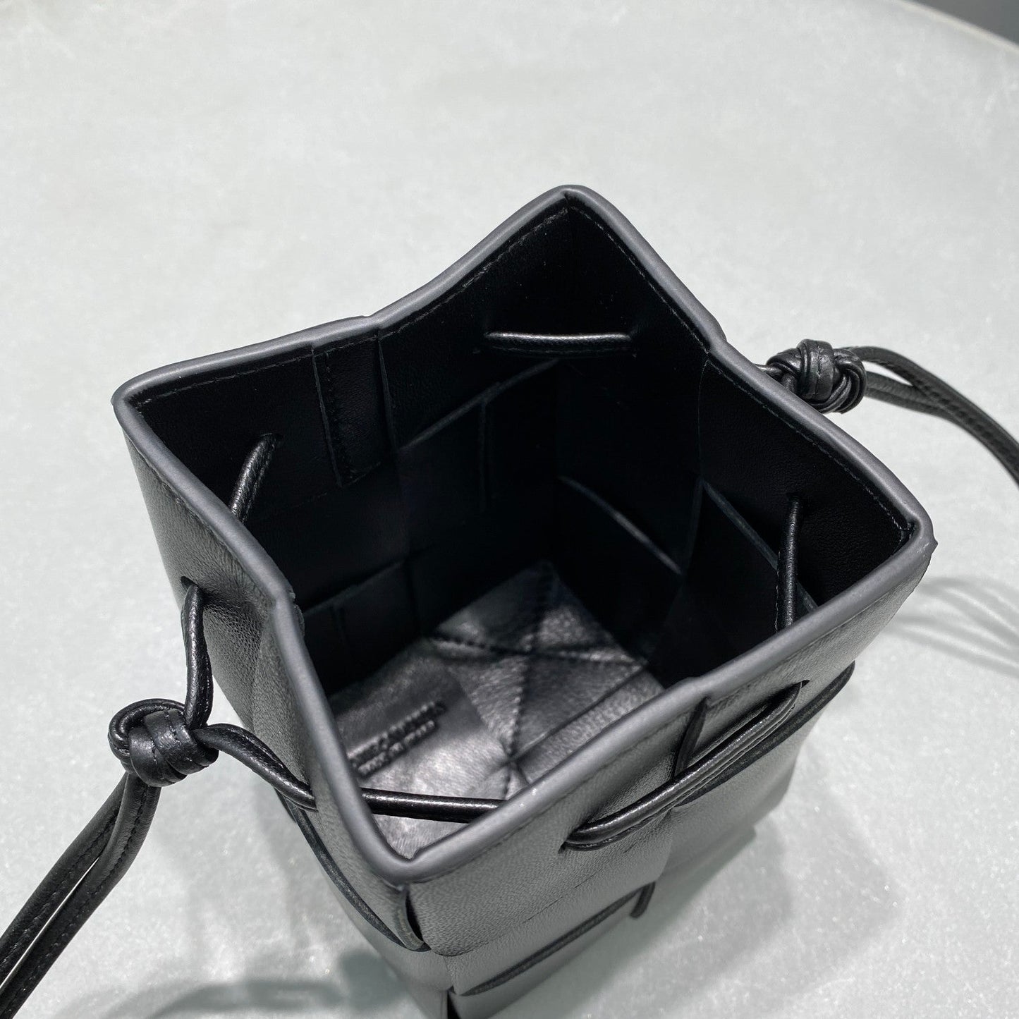 Top Quality Mini Cassette Bucket Bag Black, For Women, Bags 5.5in/14cm 680217VCQC48425