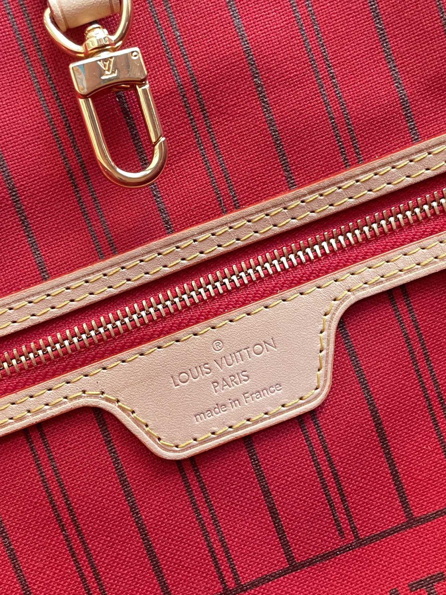 Top Quality Neverfull MM Monogram Canvas Red For Women,  Shoulder Bags 12.6in/31cm Top Quality M41178