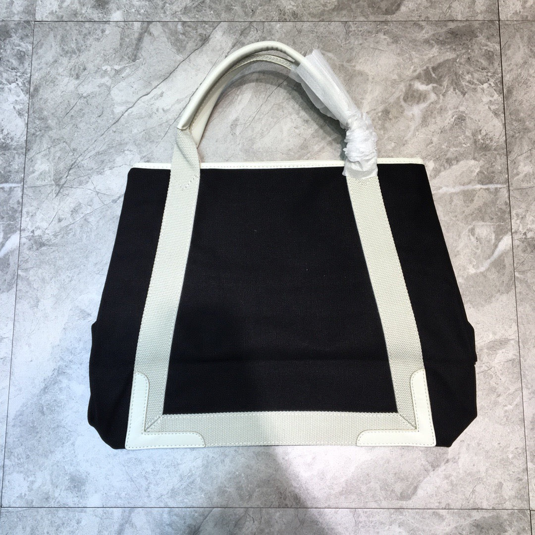 Top Quality Navy MeTop Qualityum Cabas Tote Bag In White, For Women,  Bags 14.1in/36cm