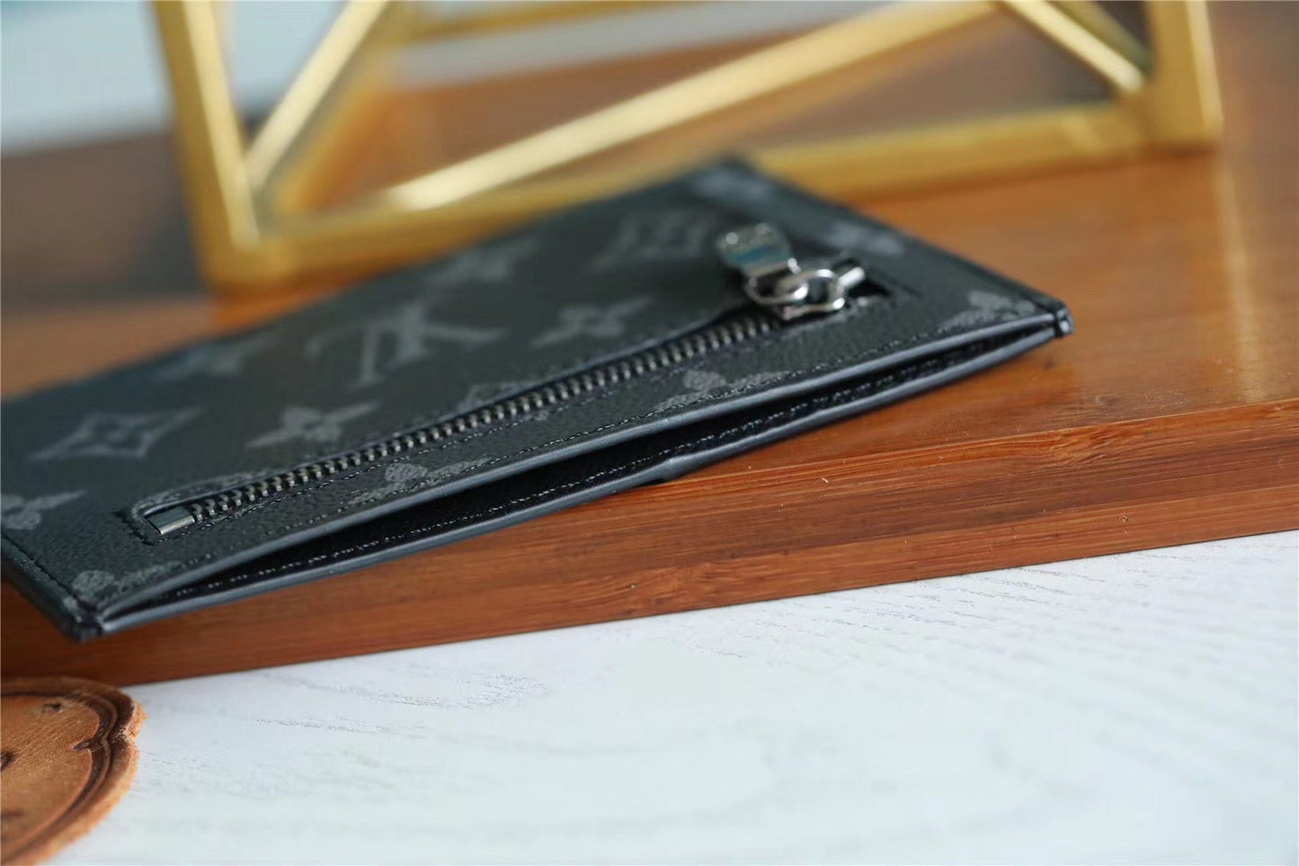 Top Quality ID Card Holder Monogram Canvas Black For Men, Wallet 13cm Top Quality N60378