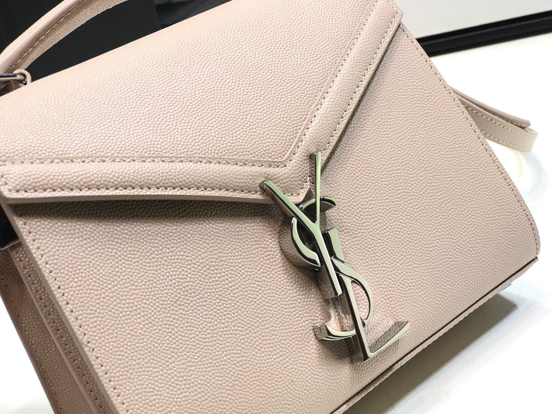 YSSL Cassandra Medium Top Handle Bag Beige For Women 9in/24.5cm YSL  