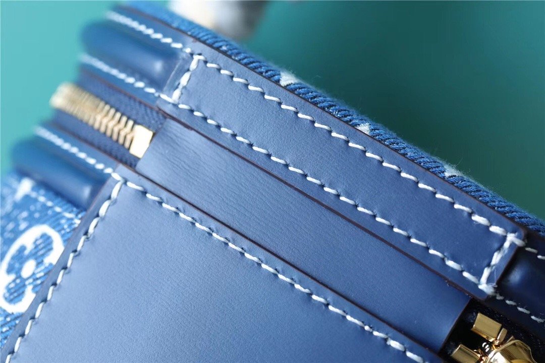 Top Quality Cannes Monogram Denim By Nicolas Ghesquiere For Women, Womens Bags, Shoulder And Crossbody Bags 6.7in/17cm Top Quality