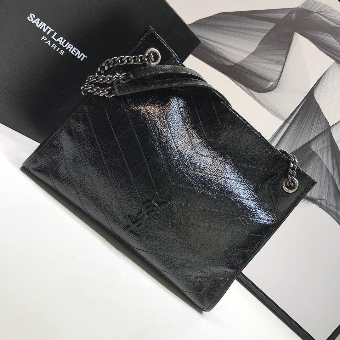 YSSL Niki Medium Shopping Bag Black For Women 12in/32cm YSL 
