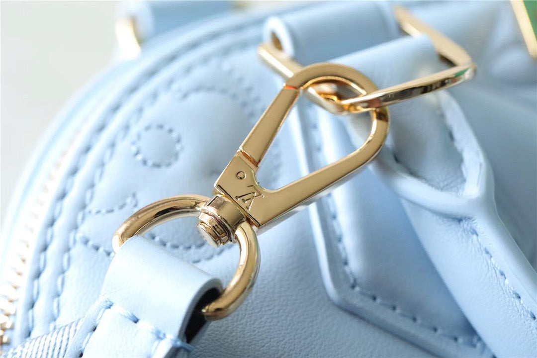 Top Quality Alma BB Bag Handbags,  Shoulder and Cross Body Bags For Women In Bleu Glacier Blue 9.6in/25cm Top Quality M59822